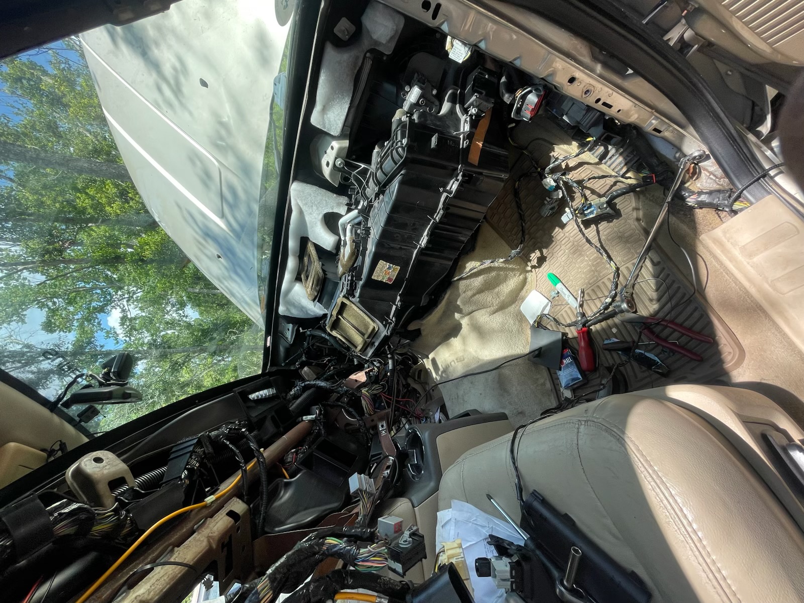 Full dash teardown — heater core / HVAC repair